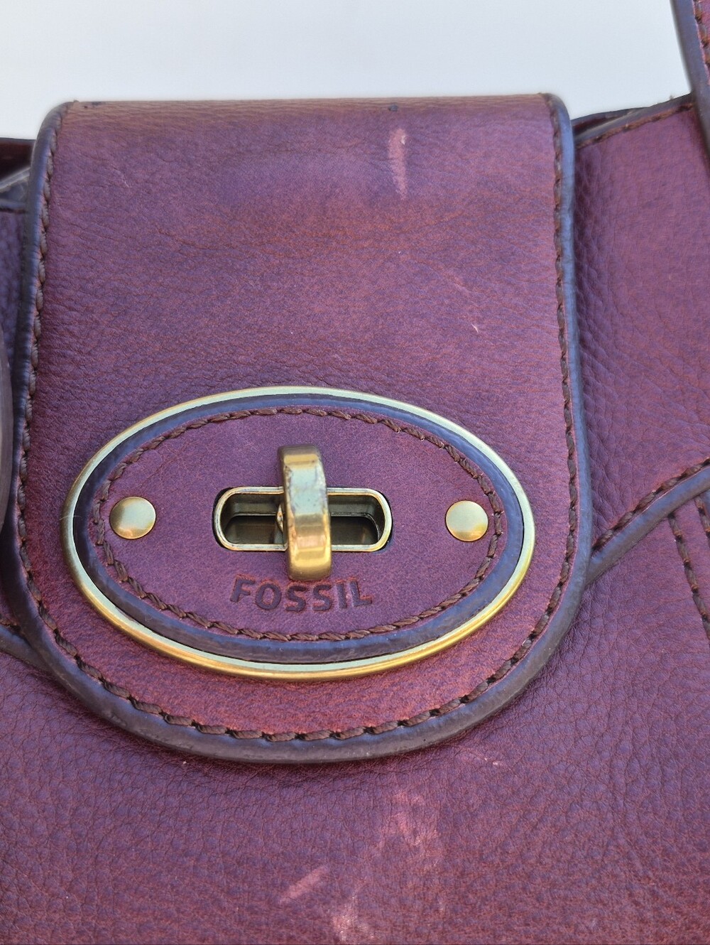 Fossil Two-Tone Leather Revival Weekender Satchel - Picture 4 of 15